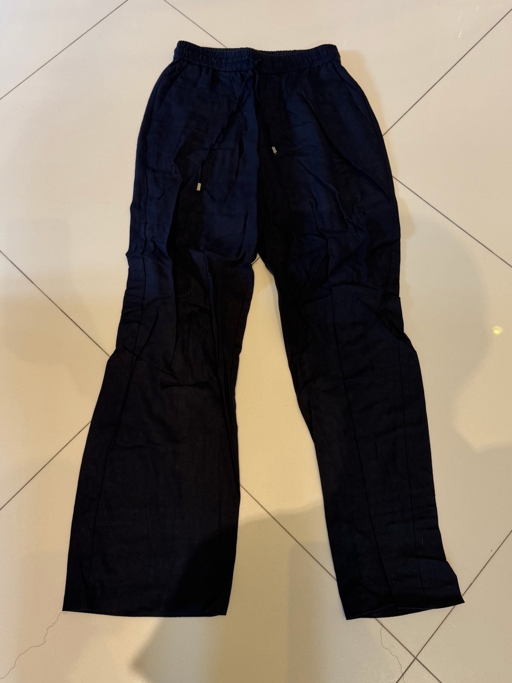 Zara Linen Navy Pants